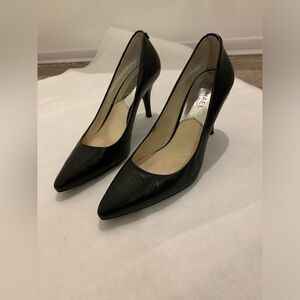 Michael kors black heels leather upper 6.5 women’s